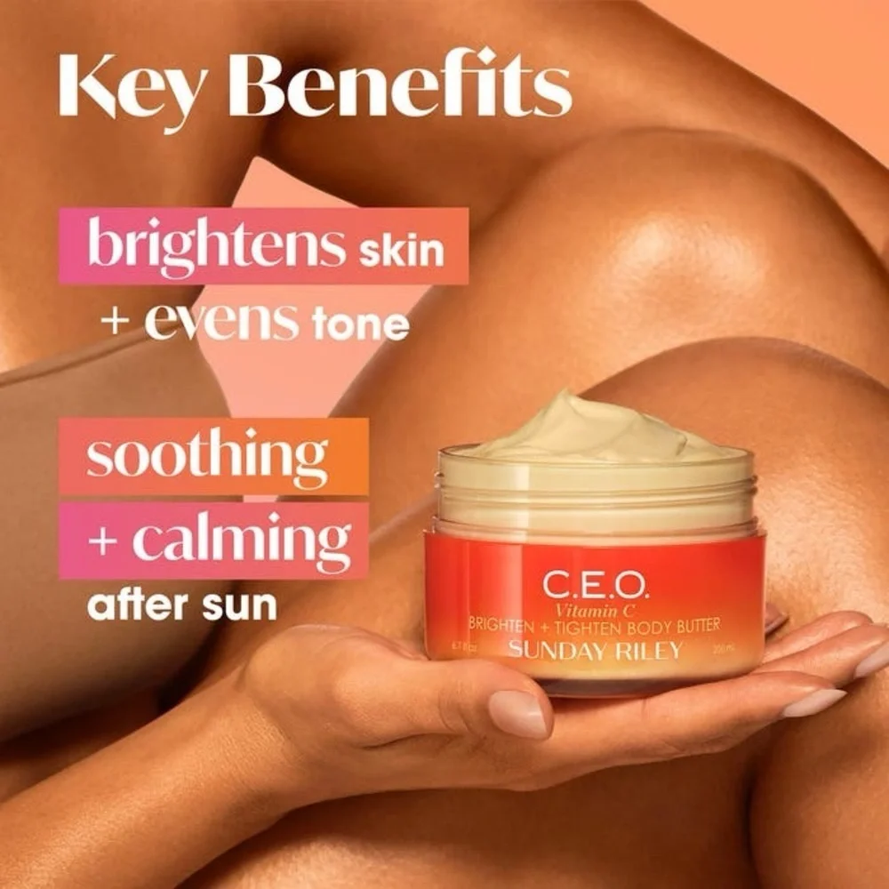 🍊 SUNDAY RILEY C.E.O. Vitamin C Brighten Tighten Body Butter 6.7 oz New
